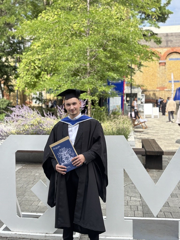 Andrei Neagoe at his Queen Mary University of London graduation